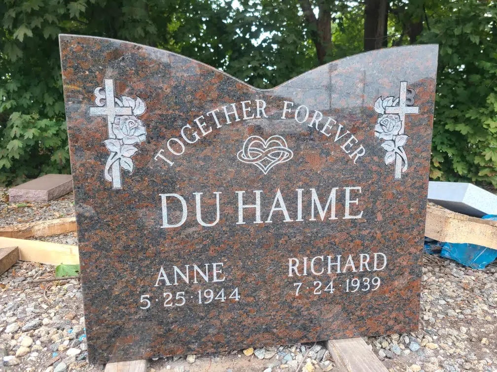 Granite Companion / Double Headstone hand-carved by Companion Stone Shop in NJ — image 2