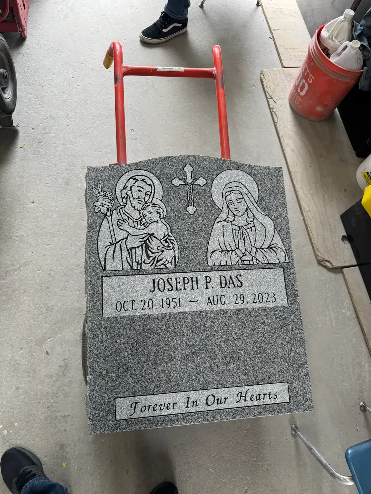 Granite Companion / Double Headstone hand-carved by Companion Stone Shop in NJ — image 8
