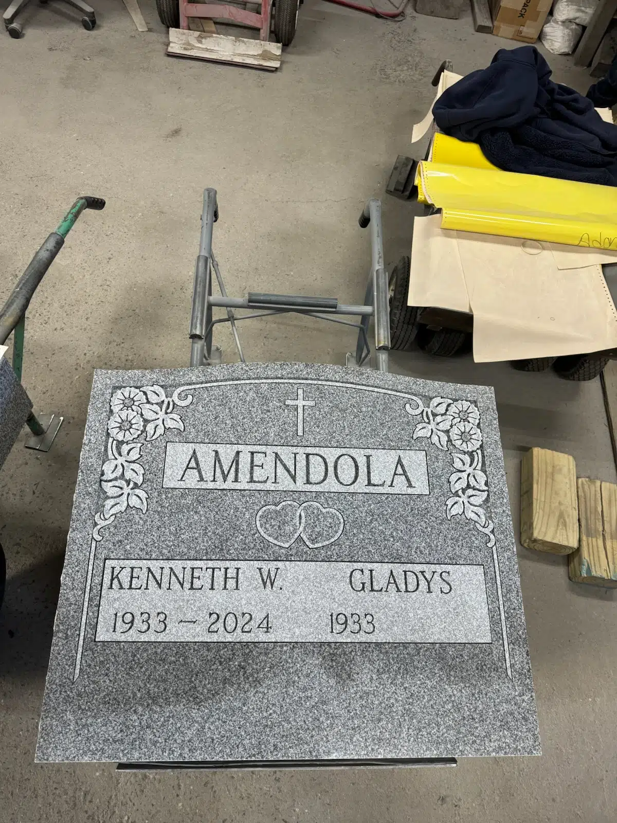 Granite Companion / Double Headstone hand-carved by Companion Stone Shop in NJ — image 2